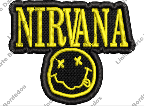 Patch bordado banda Nirvana 6x5cm