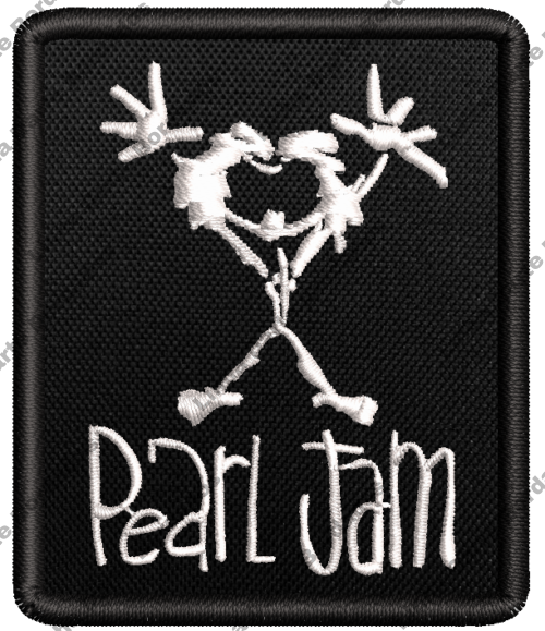 Patch bordado banda Pearl Jam 6x5cm