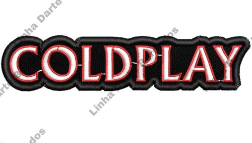 Patch bordado Banda Coldplay Rock 10x2cm