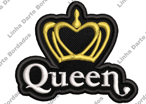 Patch bordado Banda Queen 6x5cm