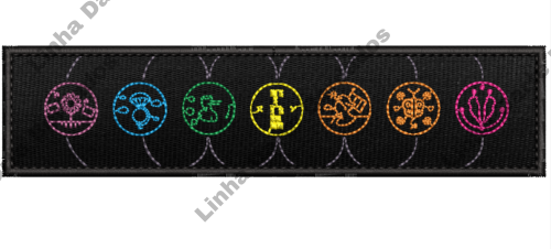 Patch Bordado Banda Rock Coldplay 15x3,5cm