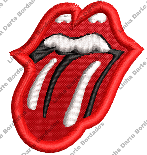 Patch bordado banda Rolling Stones 4,5 x 5xm