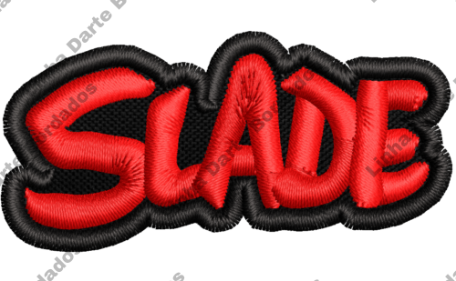 Patch bordado banda Slade 7x3,5cm