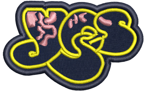 Patch bordado banda Yes 6x4cm