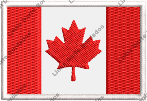 Patch bordado Bandeira Canadá 7x5cm