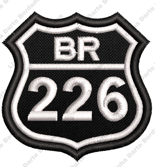 Patch bordado BR-226 5x5cm