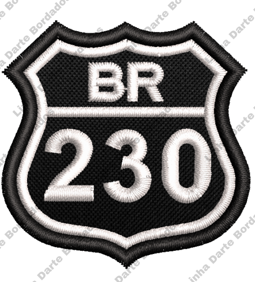 Patch bordado BR-230 5x5cm