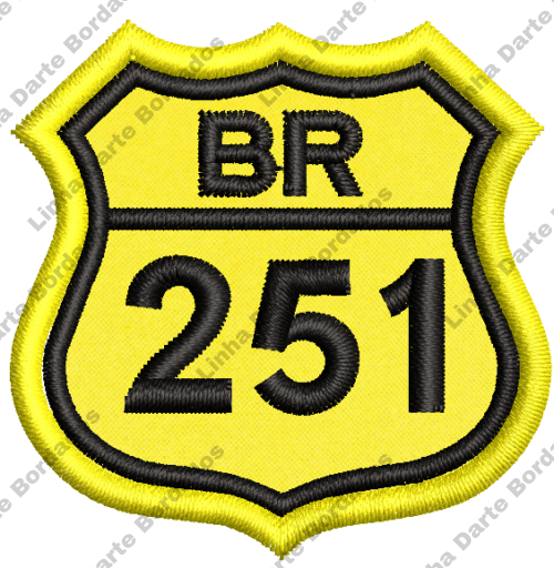 Patch bordado BR-251 5x5cm - Image 2