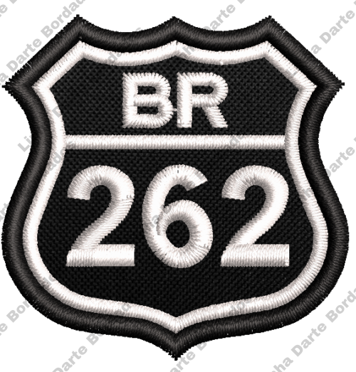 Patch bordado BR-262 5x5cm