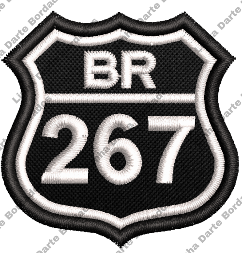 Patch bordado BR-267 5x5cm