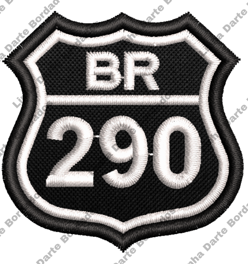 Patch bordado BR-290 5x5cm