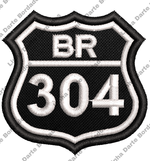 Patch bordado BR-304 5x5cm