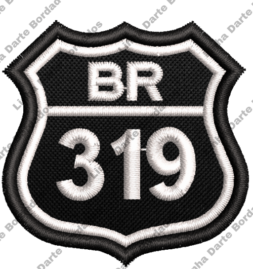 Patch bordado BR-319 5x5cm