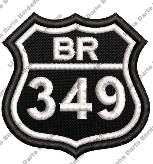 Patch bordado BR-349 5x5cm