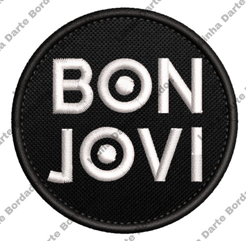 Patch Bordado Bon Jovi Banda  6cm