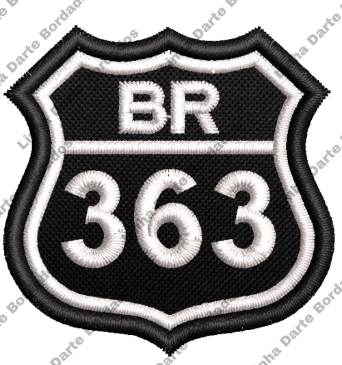 Patch bordado BR-363 5x5cm