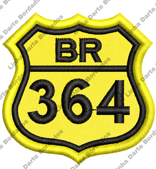 Patch bordado BR-364 5x5cm - Image 2