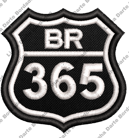 Patch bordado BR-365 5x5cm