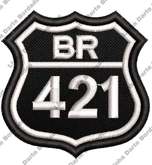 Patch bordado BR-421 5x5cm