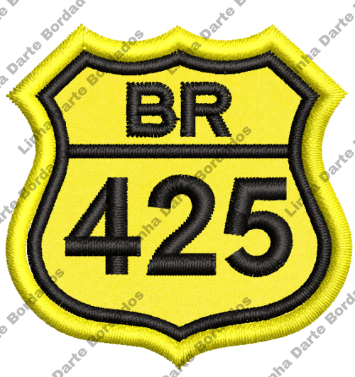 Patch bordado BR-425 5x5cm