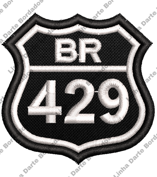 Patch bordado BR-429 5x5cm