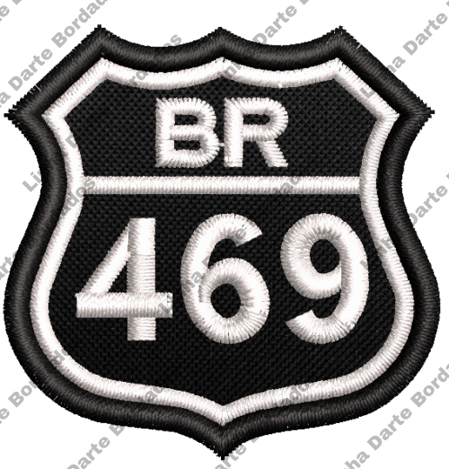 Patch bordado BR-469 5x5cm