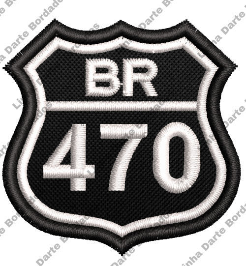 Patch bordado BR-470 5x5cm