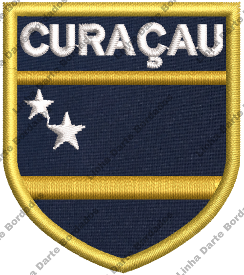 Patch Bordado Brasão de Curaçau 6x5cm