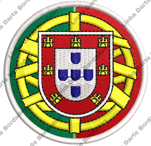 Patch bordado brasão Portugal 7cm