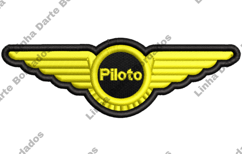 Patch Bordado Piloto Brevê 10x3cm