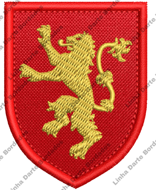 Patch bordado escudo Leão  Lannister Game of thrones 7x4,5cm