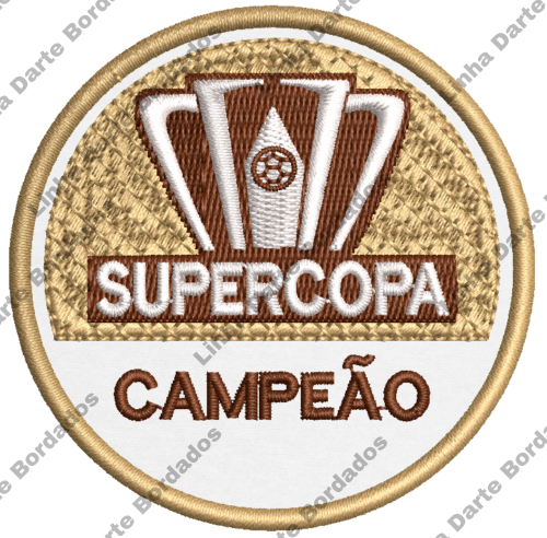 Patch bordado Campeão Supercopa 7cm