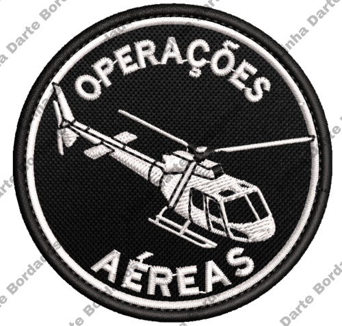 Patch Bordado esquilo operações aéreas 7x7cm