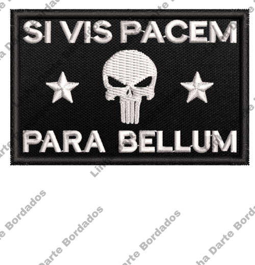 Patch Bordado justiceiro tarjeta 7x5cm