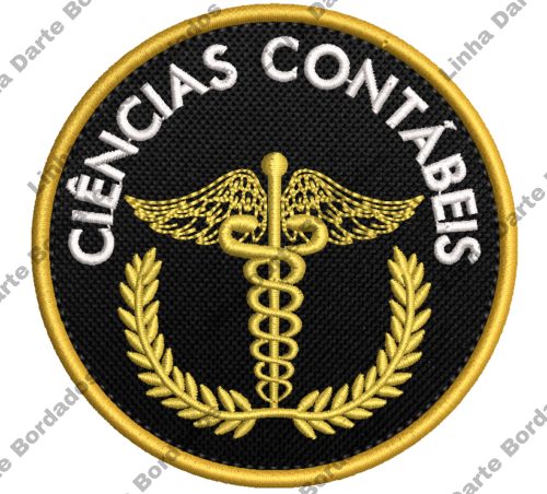 Patch Bordado Ciências Contábeis - Curso - Profissão 8cm