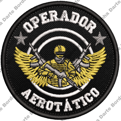 Patch Bordado Operador Aerotático 7x7cm