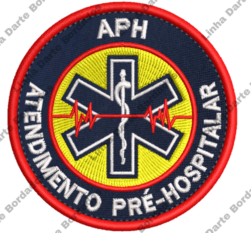 Patch Bordado APH Atendimento Pré-Hospitalar 7cm