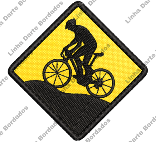 Patch Bordado Ciclismo Ciclista Bicicleta 7cm