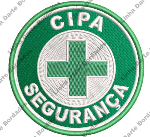 Patch Bordado CIPA Comissão Interna Prevenção Acidentes 8cm