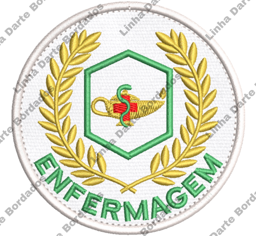 Patch Bordado Enfermagem - Curso - Profissão 8cm