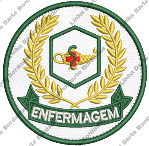 Patch Bordado Enfermagem - Profissão - Curso 8cm