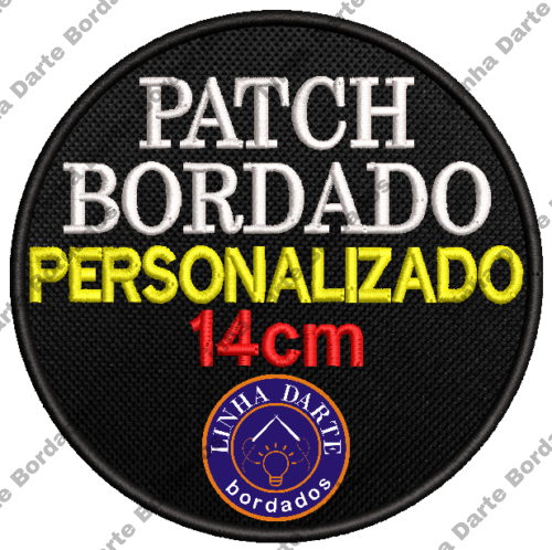 Patch bordado personalizado - 14cm