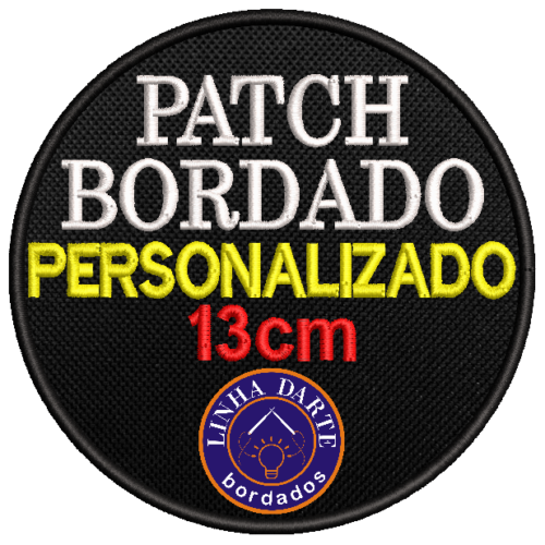 Patch bordado personalizado - 13cm