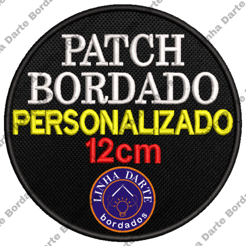 Patch bordado personalizado - 12cm