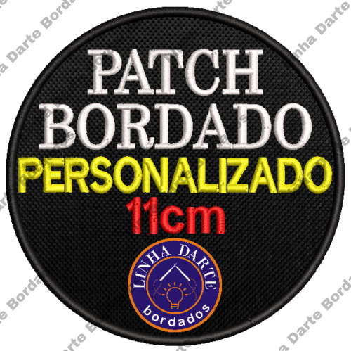 Patch bordado personalizado - 11cm