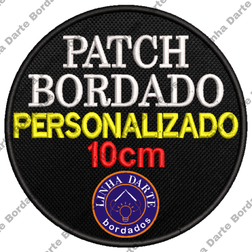 Patch bordado personalizado - 10cm