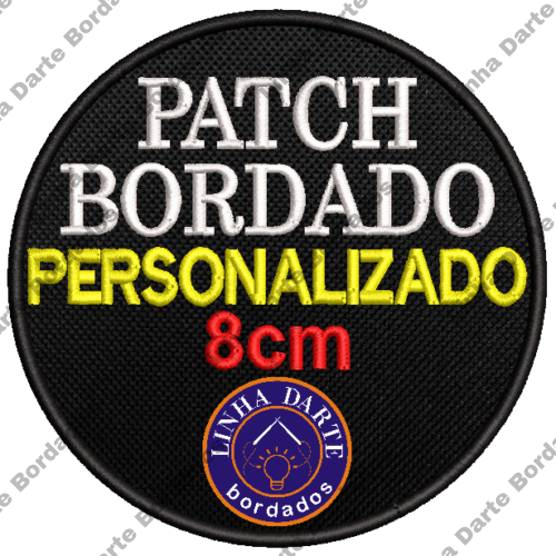 Patch bordado personalizado - 8cm