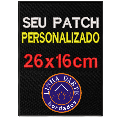 Patch bordado personalizado - 26x16cm