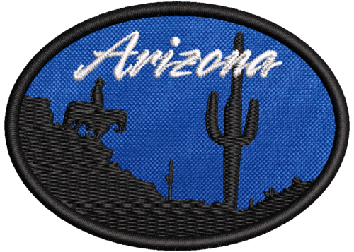 Patch Bordado Banda  Arizona 7x5cm