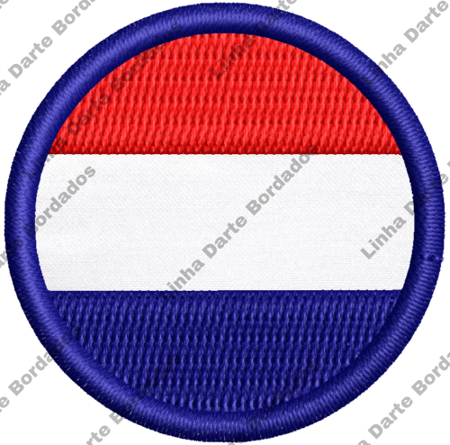 Patch bordado Bandeira Holanda 4x4cm